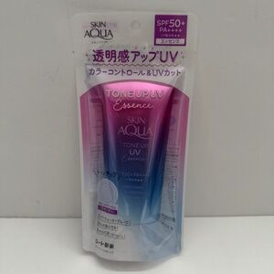 Authentic Skin Aqua Tone Up UV Essence Sunscreen SPF50+ 80g in Lavender (Japan)